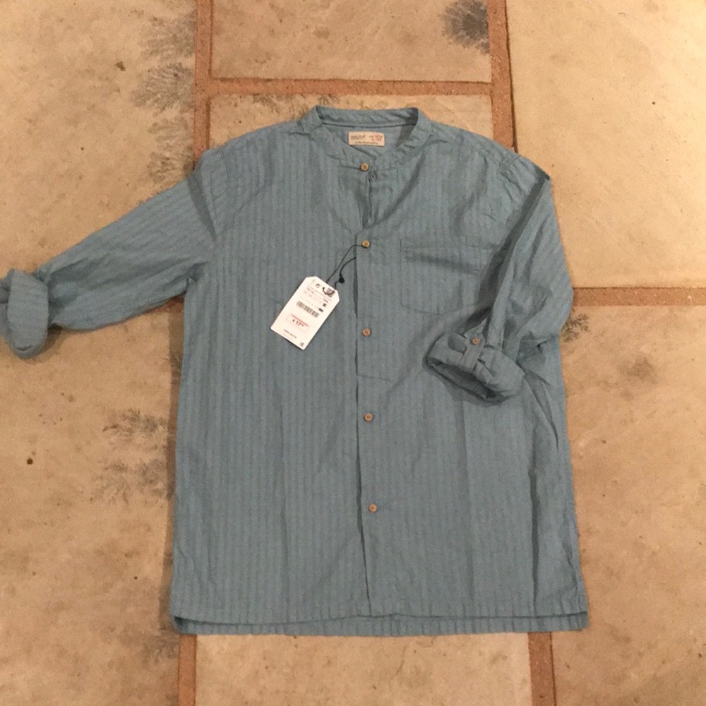 NWT Zara Boys Collection Button Up Shirt Size13/14